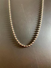 24 INCH 4.mm STAINLESS STEEL SILVER BALL CHAIN WITH A MILITARY CLASP