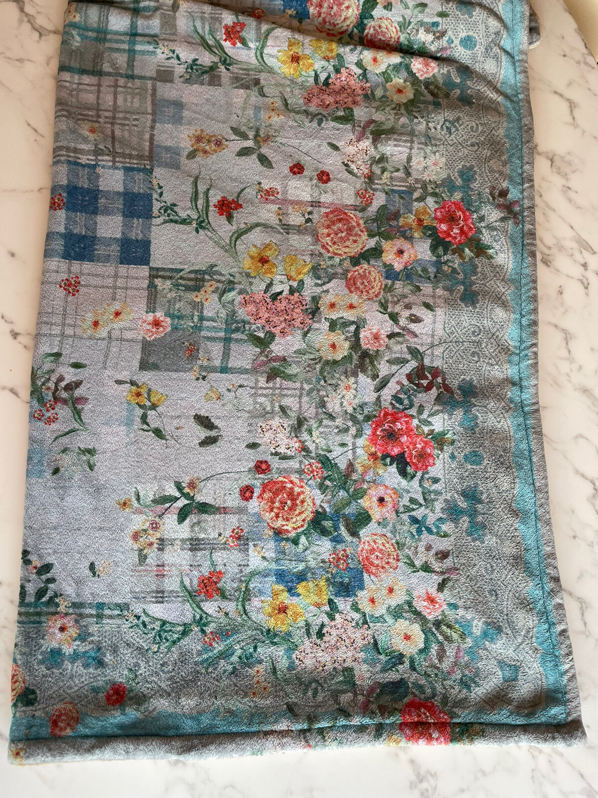 Johnny Was Reversible Multicolor Blanket 63x75” Butterfly Floral eBay