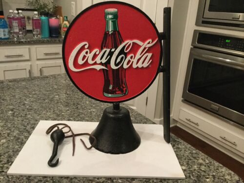 Large Cast Iron Coca Cola Bell Vintage Coca Cola Bell Rustic Antique Style - Picture 2 of 4
