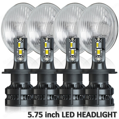 For Chevy Corvette 62-82 5.75'' 5-3/4 inch LED Headlights Hi/Lo Beam 6000K White