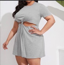 Gray Peekaboo Dress