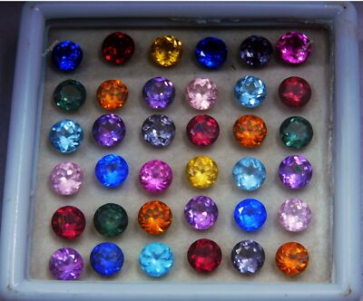 22 Pcs CERTIFIED 6 mm Natural Mix Color Sapphire  Lot Round Cut Loose Gemstone