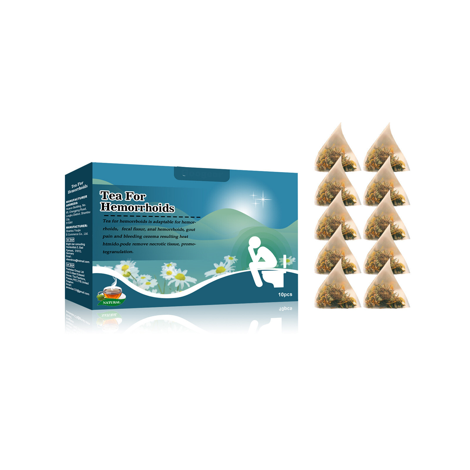 Herbal Tea Bag for Hemorrhoids Relief Treatment Natural Herbal Liquid U