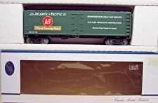 CMP WEAVER O SCALE A&P ATLANTIC & PACIFIC WOODSIDE REEFER 3 RAIL NOS