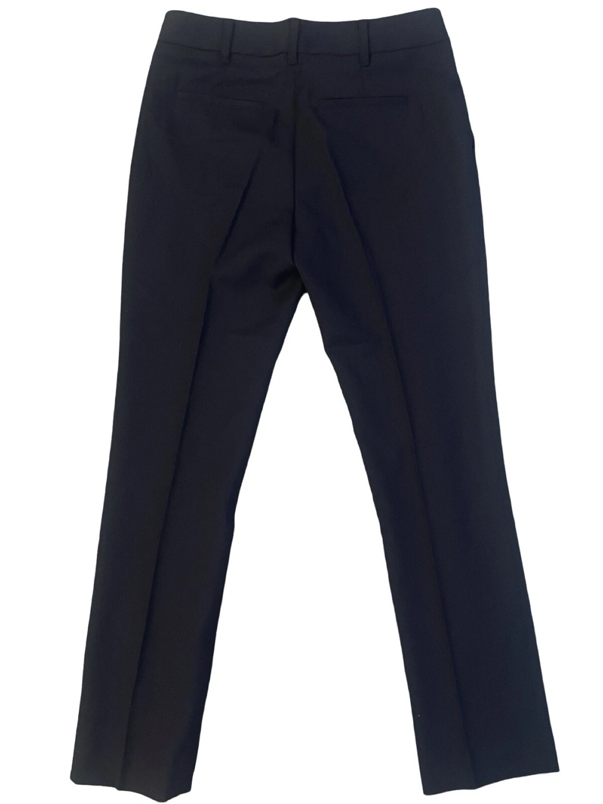 Pantaloni nuovi con etichette Tory Burch misto lana magra $275 blu navy taglia 0