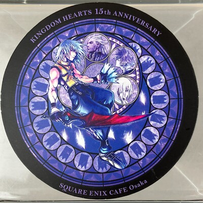 KINGDOM HEARTS 15th Anniversary コースター Square Enix Kingdom Hearts Riku 15th Anniversary Osaka Café