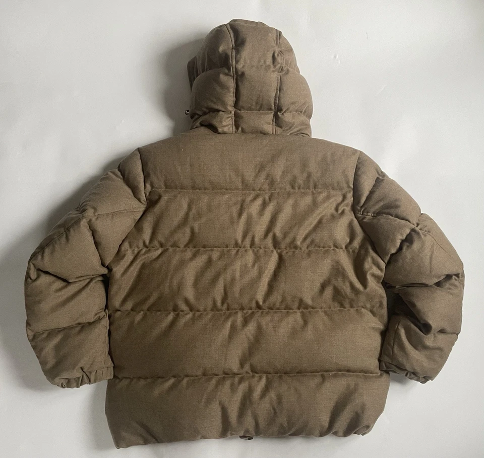 Hugo Boss Men's "T-Dolmero1" Beige 100% Wool Down Hooded Parka Jacket U.K. 56 - Image 4 of 4