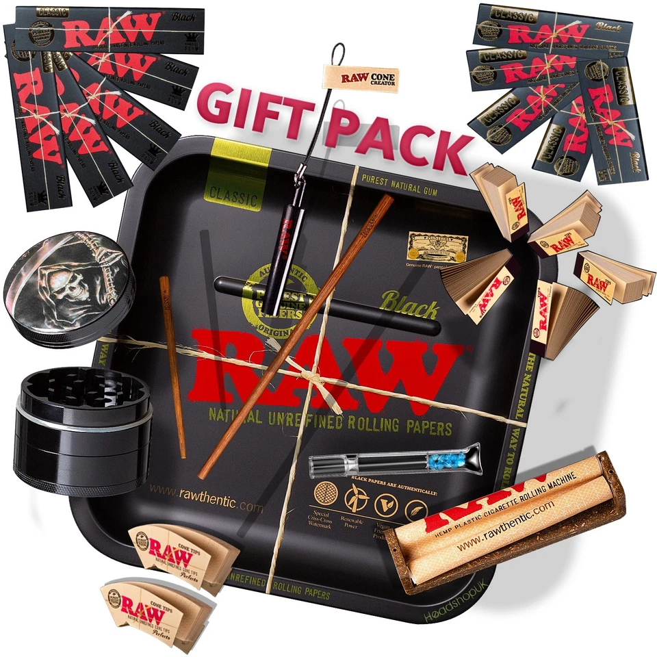 RAW Tray Gift Set Ultimate Metal Rolling Tray Smoking Gift Set Raw Limited Ed - Image 2 of 4