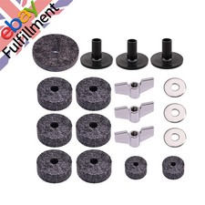 New 18pcs Cymbal Stand Felt Hi-Hat Clutch Cup Wing Nuts Sleeve Drum Set