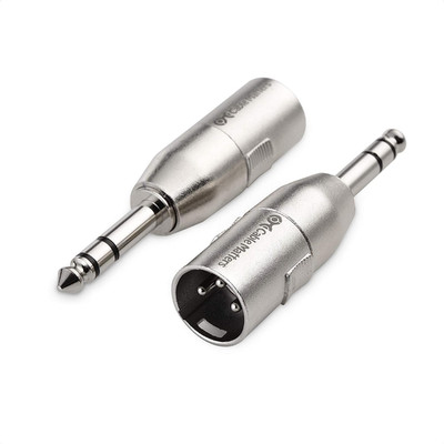 2-Pack 6.35Mm 1/4 Inch TRS to XLR Adapter, Male to Male XLR to 1/4 Adapter