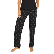 Soma Cool Nights sz XL pajama pants Winter Wonder Black loungewear Pockets NWT 