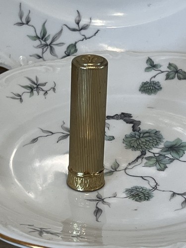 VINTAGE MAX FACTOR ULTRALUCENT CREME IRIDESCENT MOCHA FROST LIPSTICK GOLD TUBE - Picture 6 of 6