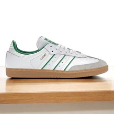 Adidas Originals Samba OG Men's White Green Athletic Shoe Sneaker Footwear