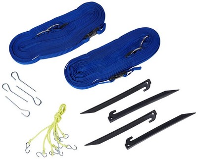 Park & Sun Sports Adjustable Outdoor Volleyball Boundary Webbing with Ground ...