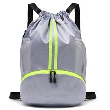 Drawstring Gym Bag for Men, Waterproof Drawstring Backpack for Women, Swim wi...