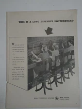 Magazine Ad* - 1942 - AT&T / Bell System - World War II - switchboard