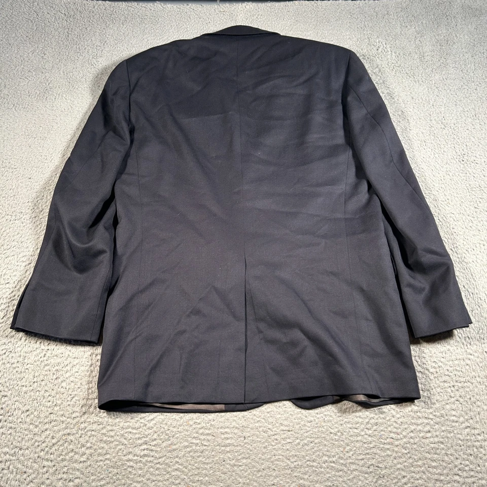 Chaqueta Blazer Arnold Brant Para Hombres 42 L-T Abrigo Deportivo Azul Marino Lana Dos Botones Dorados Foto 2 de 4