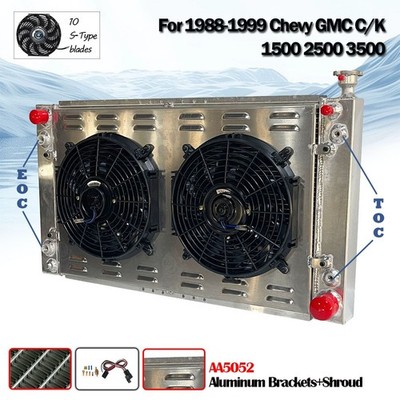 Cooling Radiator Assembly With Shroud Fan Relay For 1988-1999 Chevy GMC C/K AT