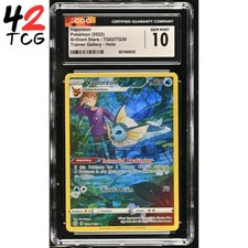 CGC Gem Mint 10 Vaporeon TG02/TG30 Pokémon Brilliant Stars Trainer Gallery
