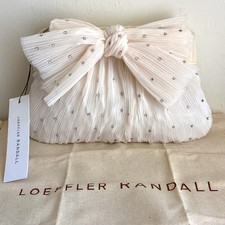 NWT MSRP 350 Loeffler Randall Women's Rochelle Bow Embellished Clutch Bag