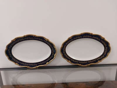 2 x Echt kobalt Servierplatte Schale Reichenbach porzellan Teller 38,5cm