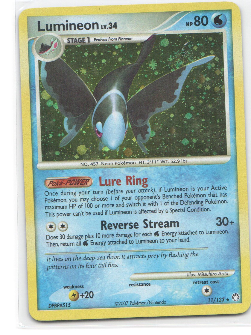 Lumineon Holo Rare Mysterious Treasures 11/123 LP