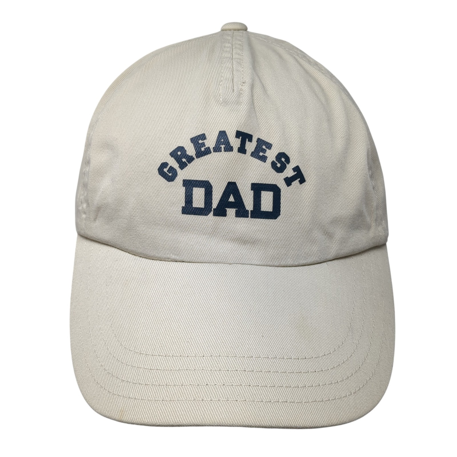 Greatest Dad Strapback Hat Solid Beige One Size A… - image 1