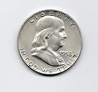 1958-D Franklin Half dollar Coinsnap AU great lustre