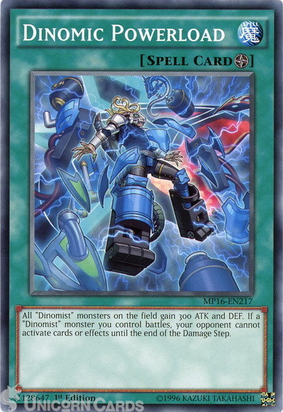 MP16-EN217 Dinomic Powerload Common 1st Edition Mint YuGiOh Card