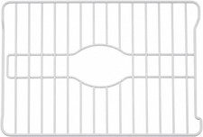 Sink Protector Mat Kitchen Sink Grid 16x12.3 White Steel Rust-Resistant Rack