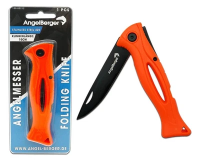 Angel Berger Angelmesser Folding Knife Fischmesser Klappmesser Edelstahl Outdoor