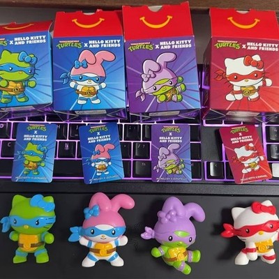 2025 Teenage Mutant Ninja Turtles Hello Kitty Happy Meal Toys 1-12