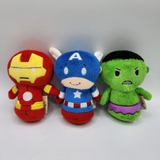 Lot of 3 Hallmark itty bittys Marvel Super Hero Hulk Iron Man Captain America
