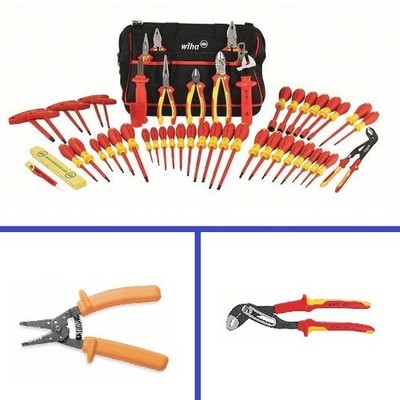 WIHA Insulated Electrician Tool Set with bag new no box Mfr. Model 32874 + 2