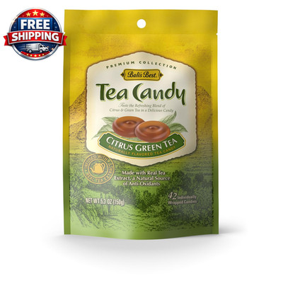 Citrus Green Tea Candy - 42 Pieces of Refreshing Delight - 5.3 Oz