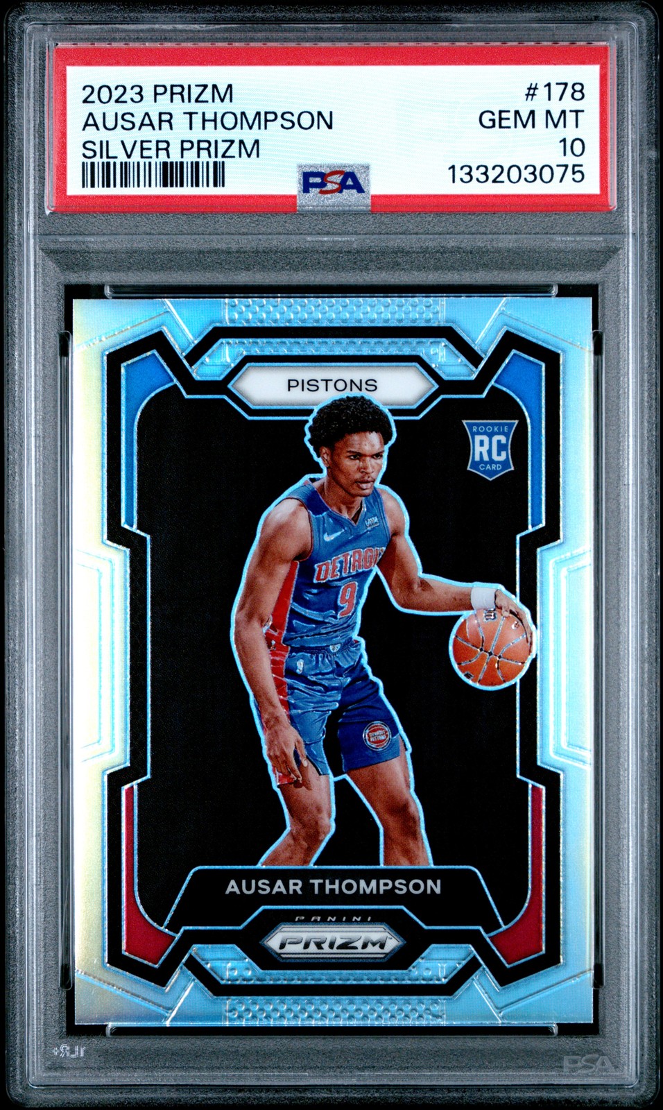 2023 PANINI PRIZM SILVER PRIZM #178 AUSAR THOMPSON PSA 10