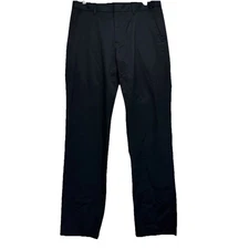 Bonobos Tuesday Pants Mens 32x32 Black Flat Front Chino Stretch Slim Tailored