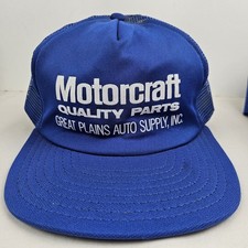 Vintage USA MADE AJD Motorcraft Auto Parts Trucker Hat Snapback Cap