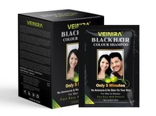 Veinira Black hair colour shampoo 10 sachets - 1 box