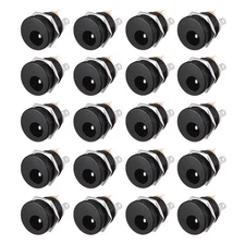 20pcs DC-022 5.5mmx2.1mm DC Power Jack Socket 3 Pin Female Panel Mount Connector