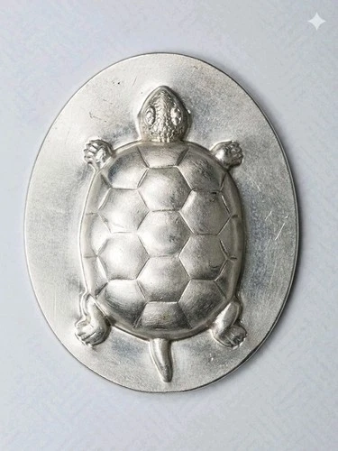 .999 Fine Silver Art Piece – High Relief Coin Style – Unique Handmade Turtle
