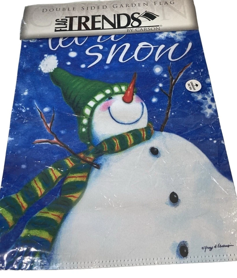 Muñeco de Nieve Navidad Jardín Bandera Fiesta Fiesta Banner Nieve Invierno Decoración Caprichoso Nuevo Foto 3 de 4