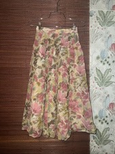Vintage Mario Valentino Skirt Sz 6 Multicolor Floral Made In Italy Rare