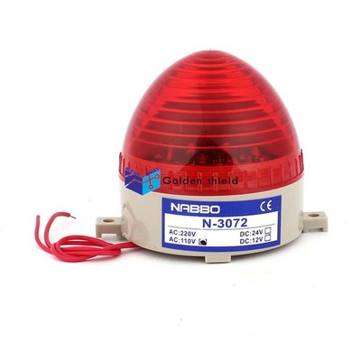 N-3072 Industrial AC 110V Red LED BlinkingWarning Light Bulb Signal Tower Lamp