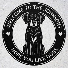 Personalized Domestic Dog Metal Wall Art, Custom Pet Decor, Dog Lover Gift Idea