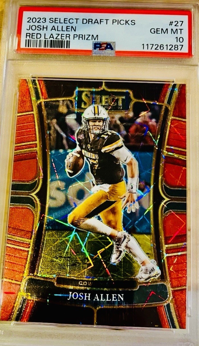 2023 Select Draft Picks Red Lazer Prizms #27 Josh Allen PSA 10 Non Auto MVP 🎈