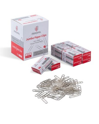 PAPERPAL Paperclips for Office School & Personal Use, Jumbo Nonskid Paper Cli...