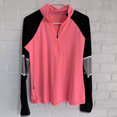 XERSION 1/4 Zip Jacket Pullover Women's Medium Pink Lightweight Long Sleeve
