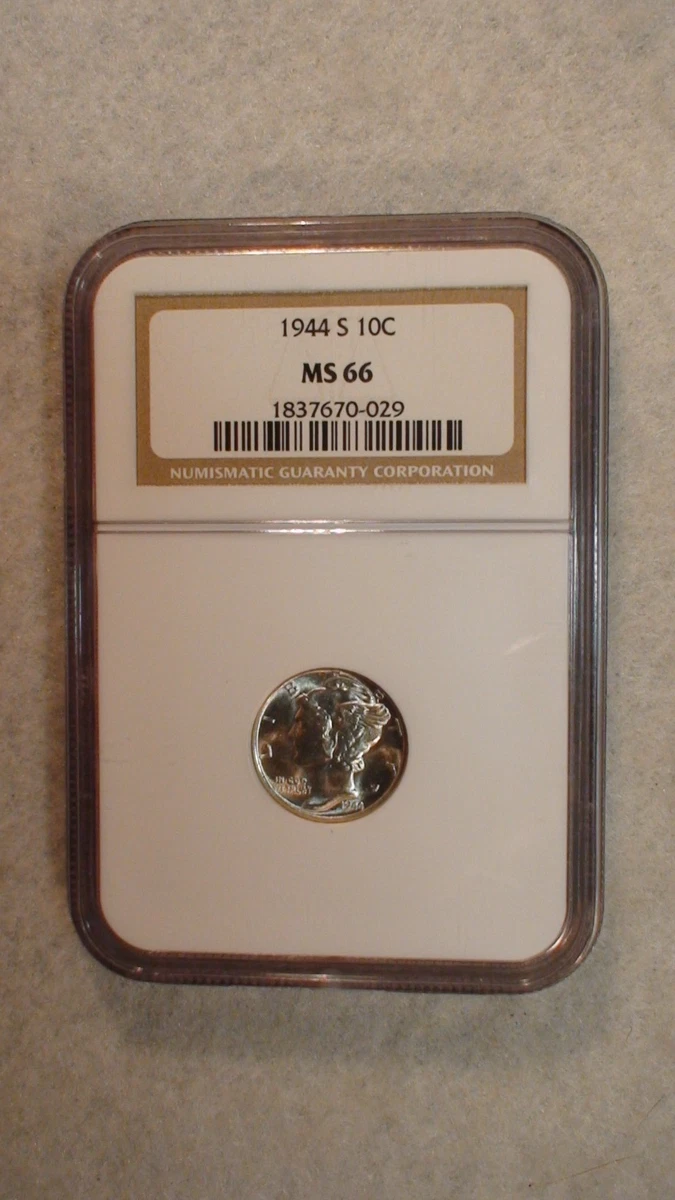 MS 66 Graded 1944 Year Mercury Dimes (1916-1945) for sale | eBay