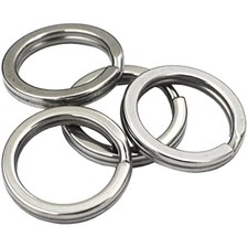 100pcs 0.6 inch 15mm small size 304 stainless steel keychain hooks m